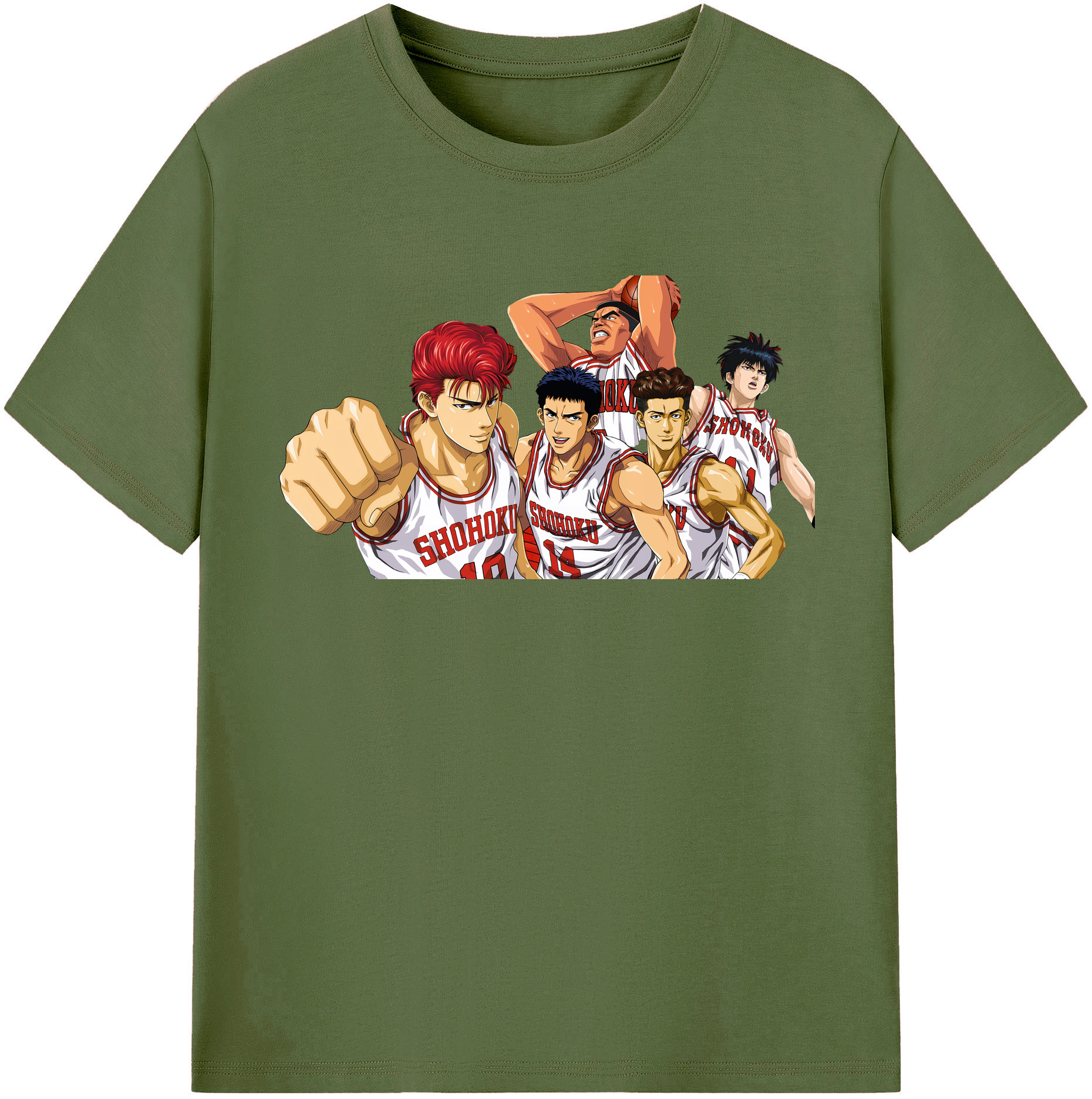 SLAM DUNK／スラムダンク 綿100％半袖Tシャツ（フロントプリント）